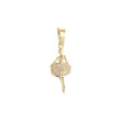 Cluster white czs dancer 14K Gold pendant