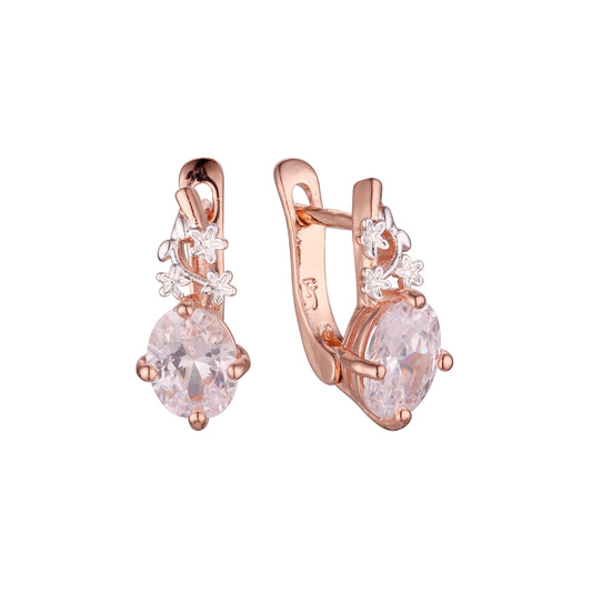 Rose Gold two tone earrings