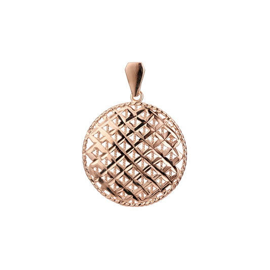Net of cage elegante pingente de filigrana em ouro 14K, ouro rosa e ouro branco