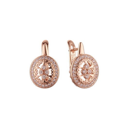 Pendientes de oro rosa