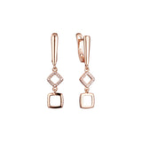 Earrings in Rose Gold, two tone plating colors