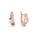 Cluster earrings in 14K Gold, Rose Gold, two tone plating colors