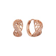 Leaves cluster huggie earrings in 14K Gold, Rose Gold plating colors