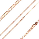 Solid snail link chains plated in 14K Gold, two tone, three tone