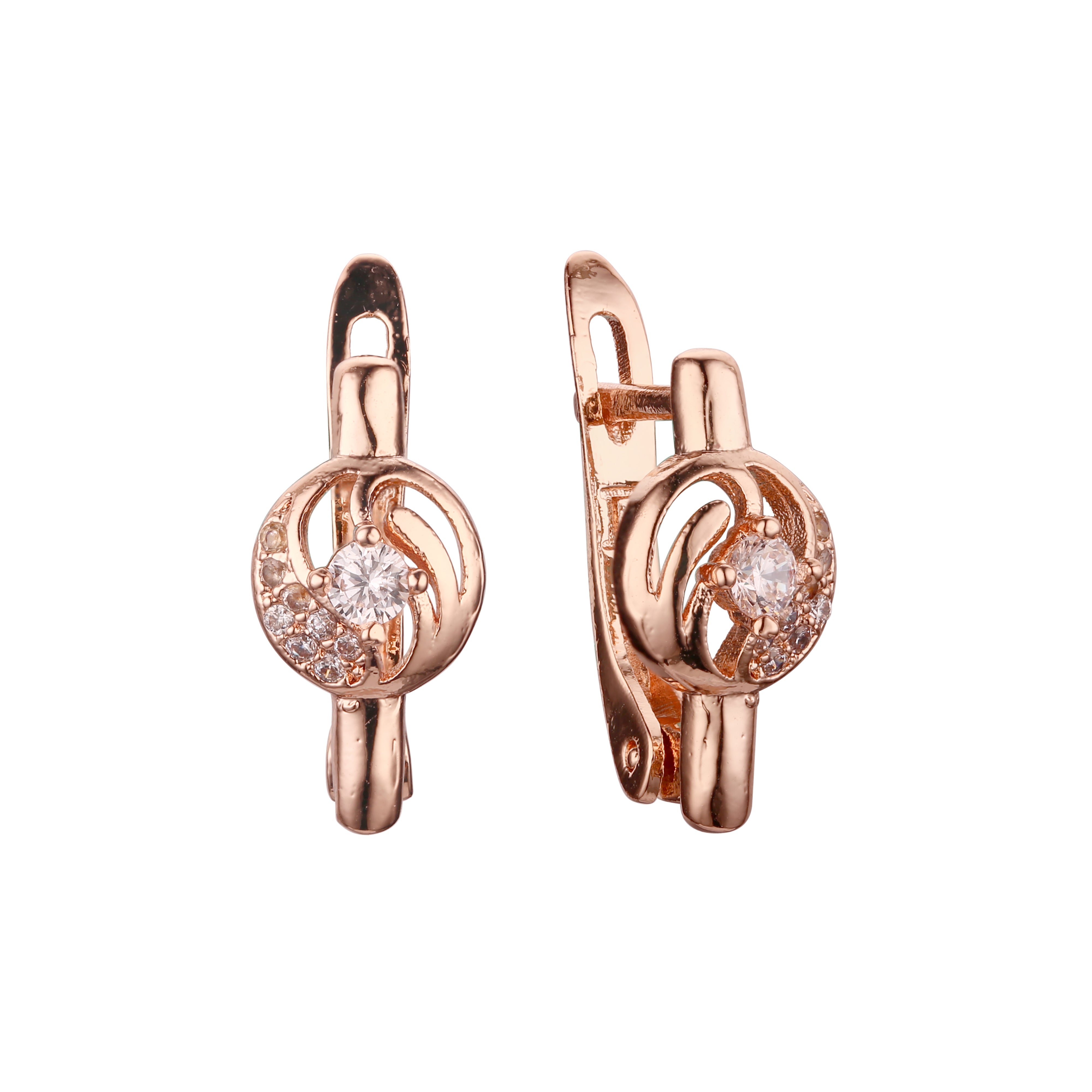 Pendientes de oro rosa