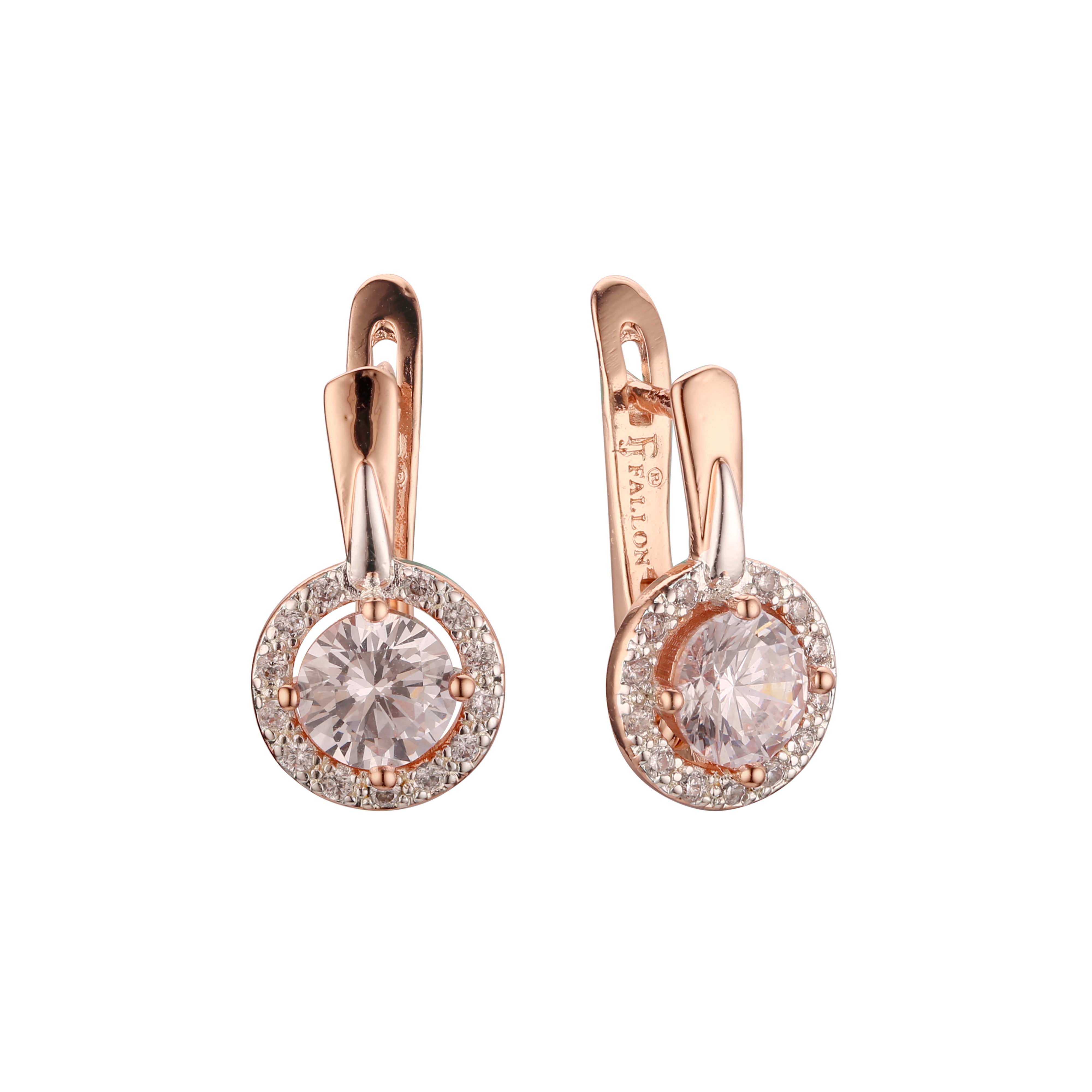 Rose Gold two tone earrings