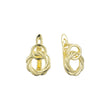 Aretes círculo espiral en Oro de 14K, baño de Oro Rosa colores