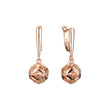 Beads earrings in Rose Gold, two tone plating colors