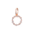 Pure halo cluster paved white CZs Rose Gold, 14K Gold pendant