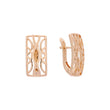 Earrings in Rose Gold, two tone plating colors