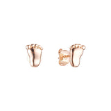 Rose Gold feet stud earrings