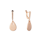 Rose Gold star teardrop disc earrings