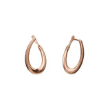 Minimalism curved Rose Gold, two tone earrings