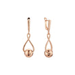 Rose Gold beads drop earrings