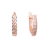 Wrinkle flank 14K Gold, Rose Gold earrings