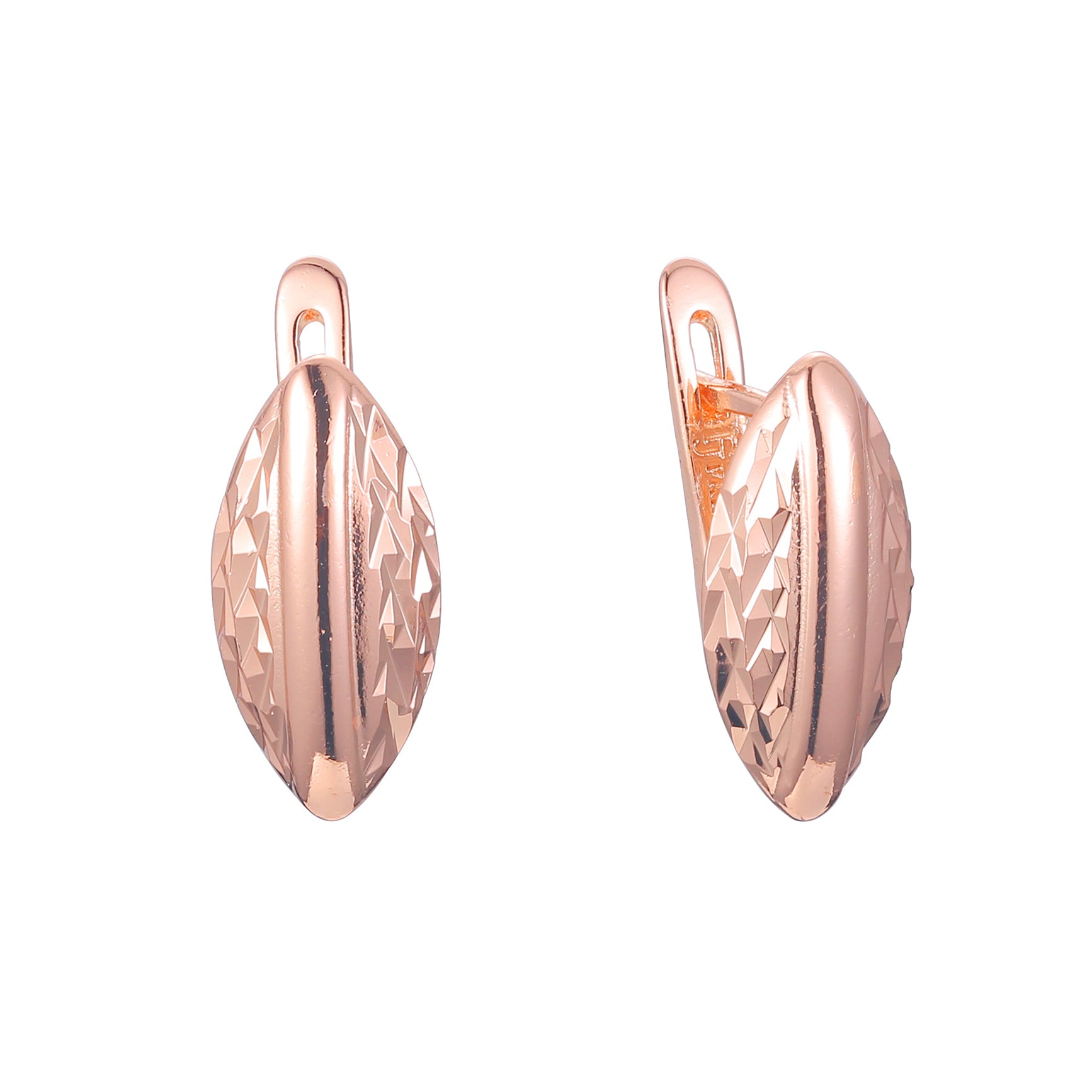 Chestnut wrinkle flank 14K Gold, Rose Gold earrings