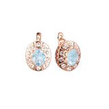 Cluster earrings in Rose Gold, two tone plating colors