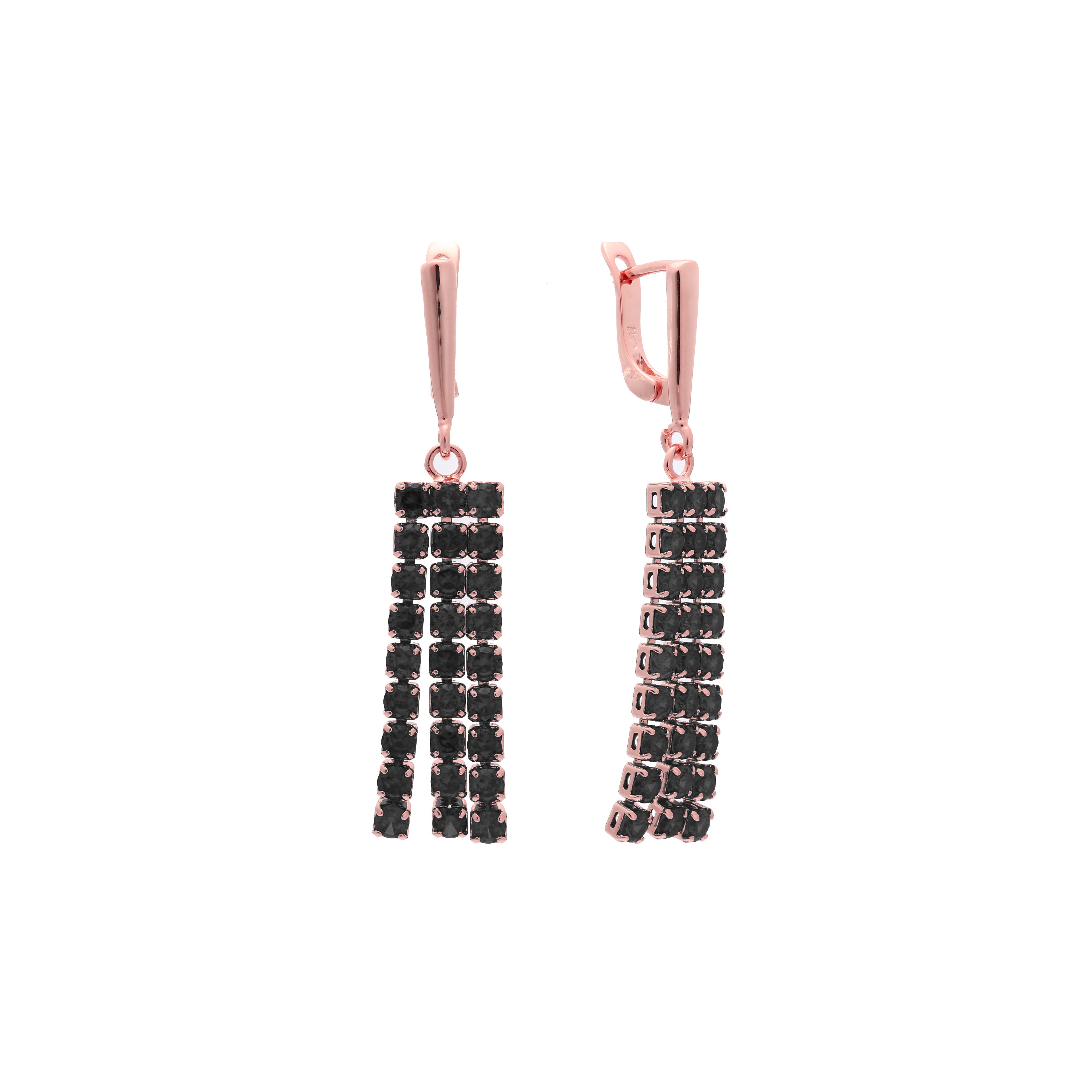 Cluster earrings in 14K Gold, Rose Gold plating colors