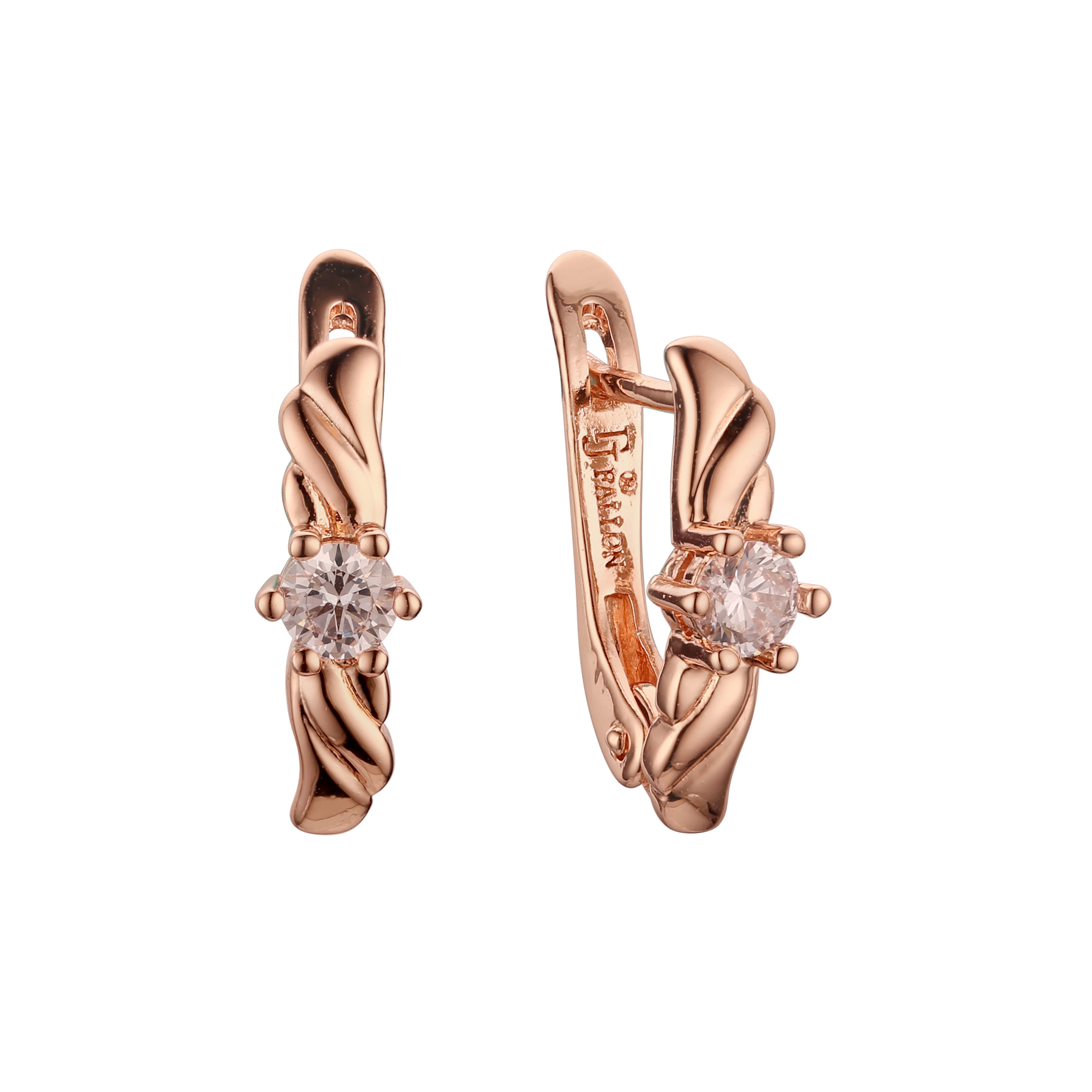 Rose Gold solitaire earrings