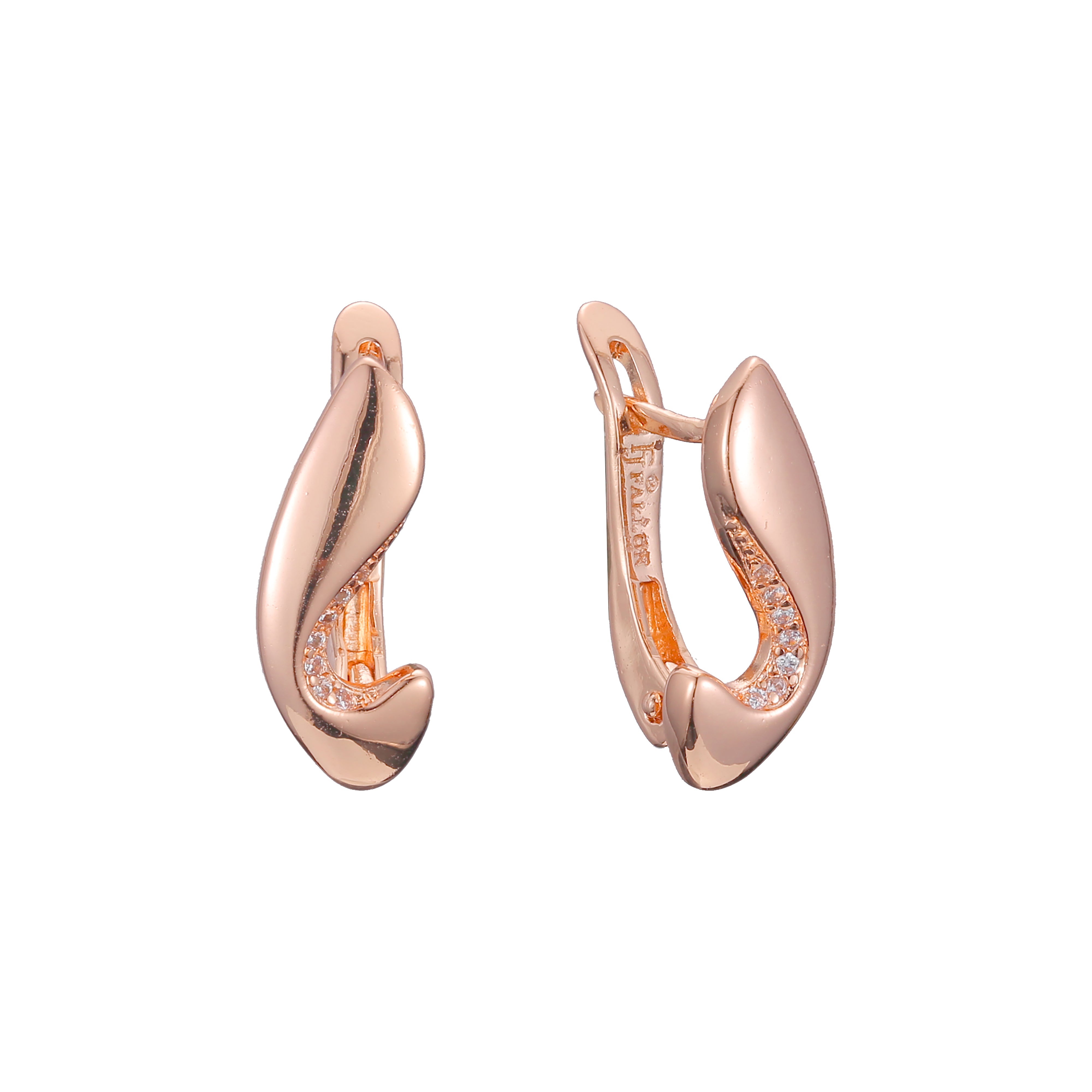 Earrings in 14K Gold, Rose Gold, two tone plating colors