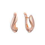 Brincos em ouro 14K, ouro rosa, duas cores de revestimento