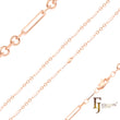 {Potencial} Cadenas de eslabones tipo cable Figaro Fancy chapadas en oro rosa