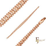 Luxurious bracelets plated in 14K Gold, Rose Gold colors