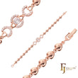 Fancy shell link bracelets plated in 14K Gold, Rose Gold colors