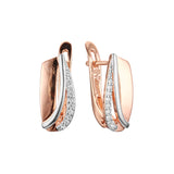 Earrings in Rose Gold, two tone plating colors