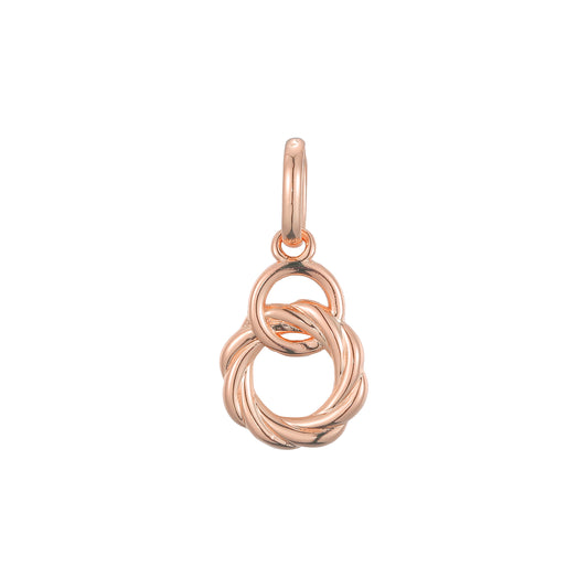 Spiral circle pendant in Rose Gold, 14K Gold plating colors