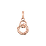 Spiral circle pendant in Rose Gold, 14K Gold plating colors