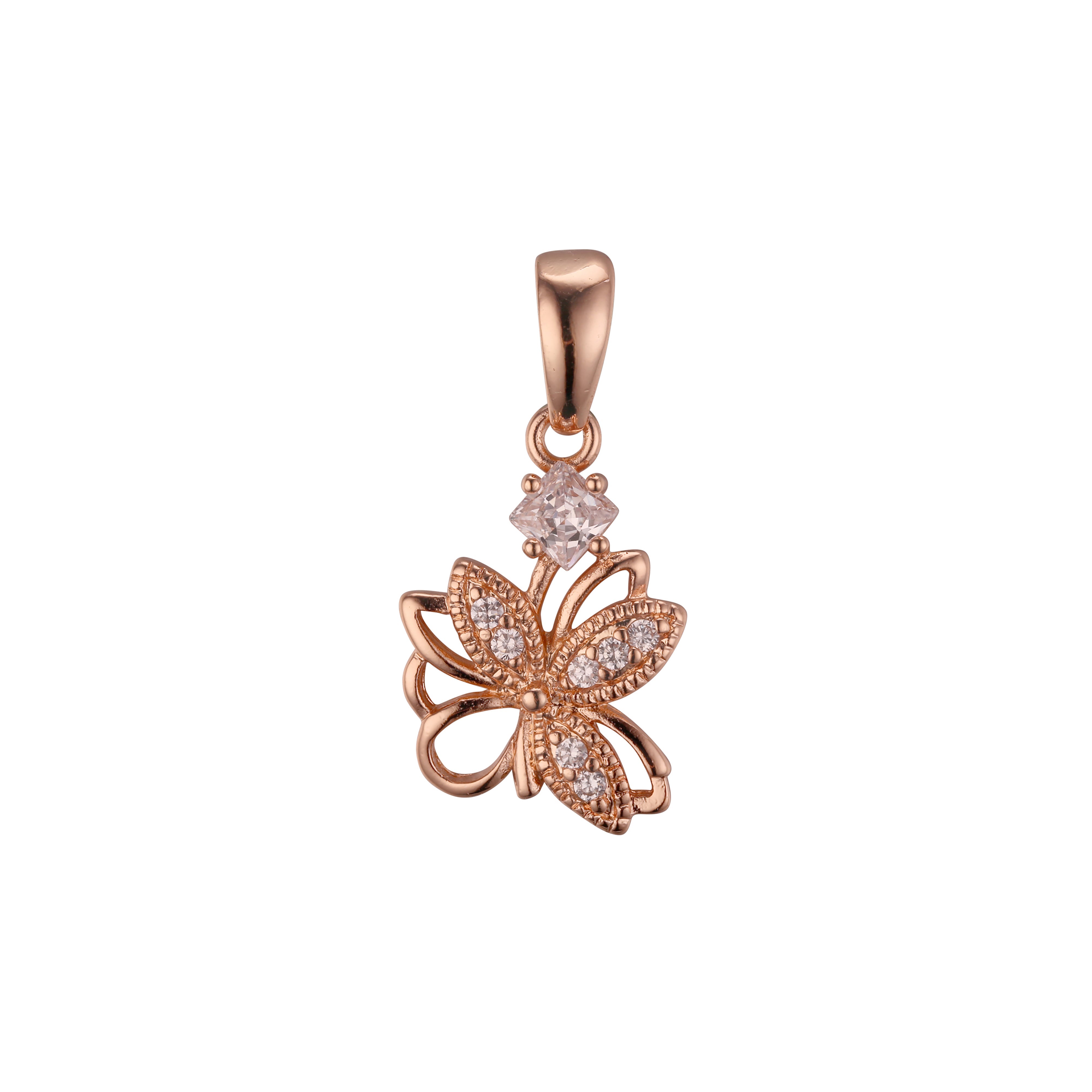 Rose Gold clover pendant