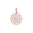 Solitaire flower pendant in Rose Gold, 14K Gold plating colors