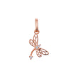 Dragonfly pendant in 14K Gold, Rose Gold plating colors