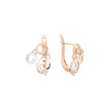 Cloudy earrings in Rose Gold, two tone plating colors