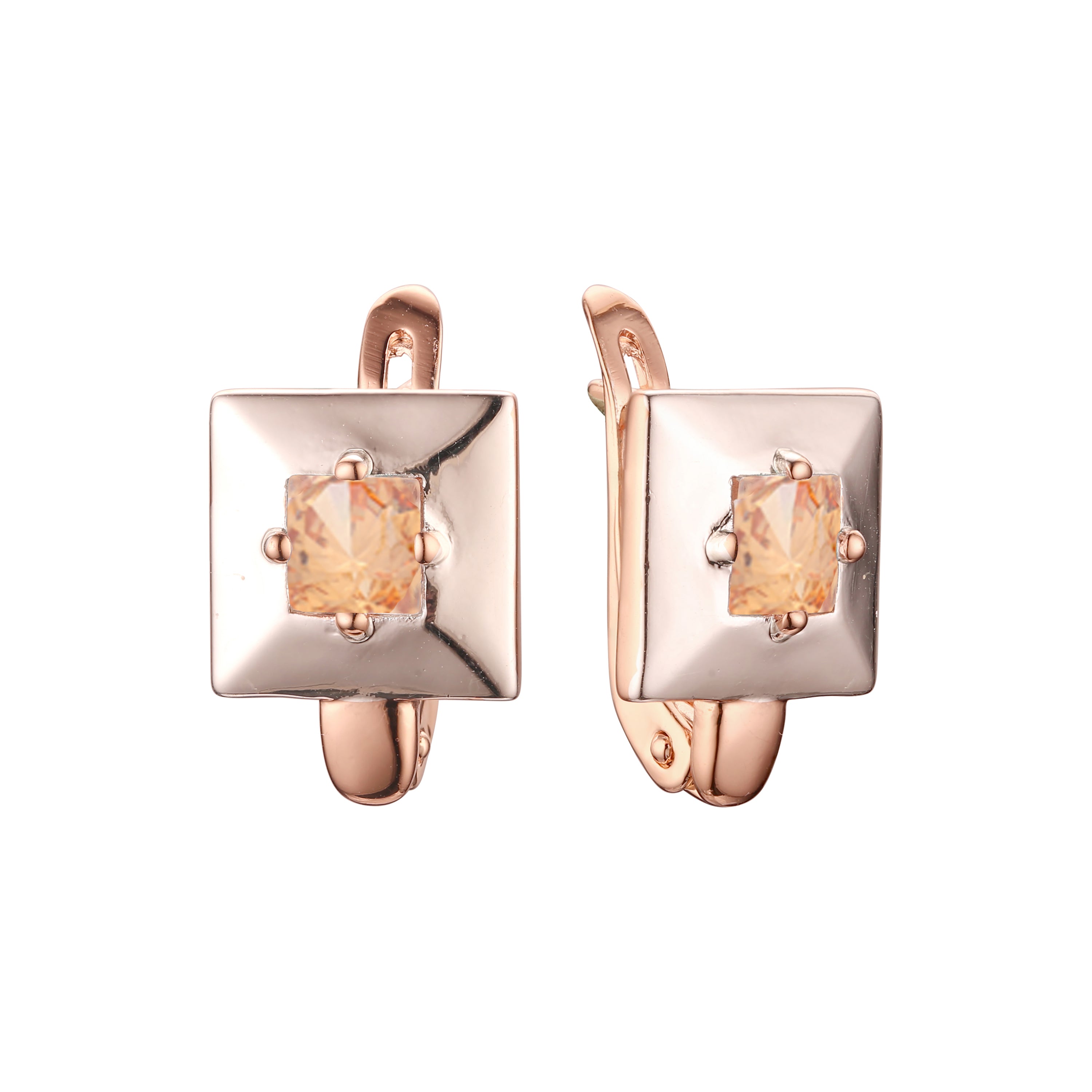 Rose Gold two tone earrings