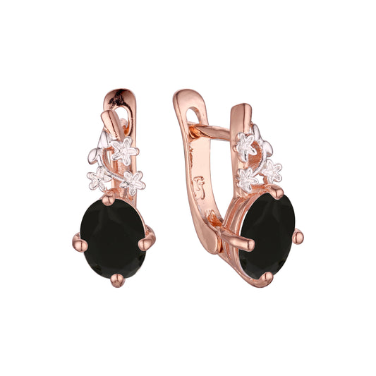 Rose Gold two tone earrings