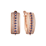 Rose Gold two tone cluster earrings