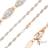 Cloud Fancy 14K Gold, Rose Gold, two tone oval link chains