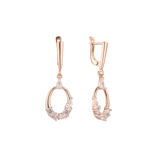 Rose Gold two tone earrings