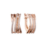 Rose Gold two tone earrings