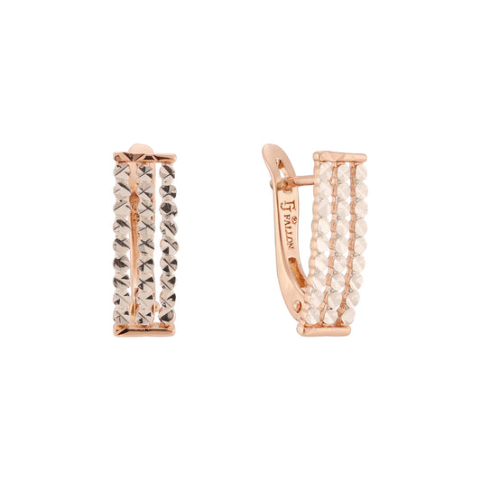 Rose Gold two tone earrings