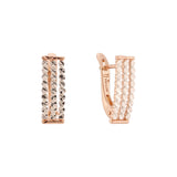 Rose Gold two tone earrings