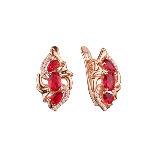 Pendientes de oro rosa