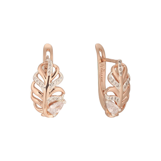 Pendientes de oro rosa