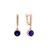 Halo earrings in 14K Gold, Rose Gold plating colors