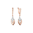 Earrings in 14K Gold, Rose Gold, two tone plating colors