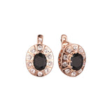 Cluster earrings in Rose Gold, two tone plating colors