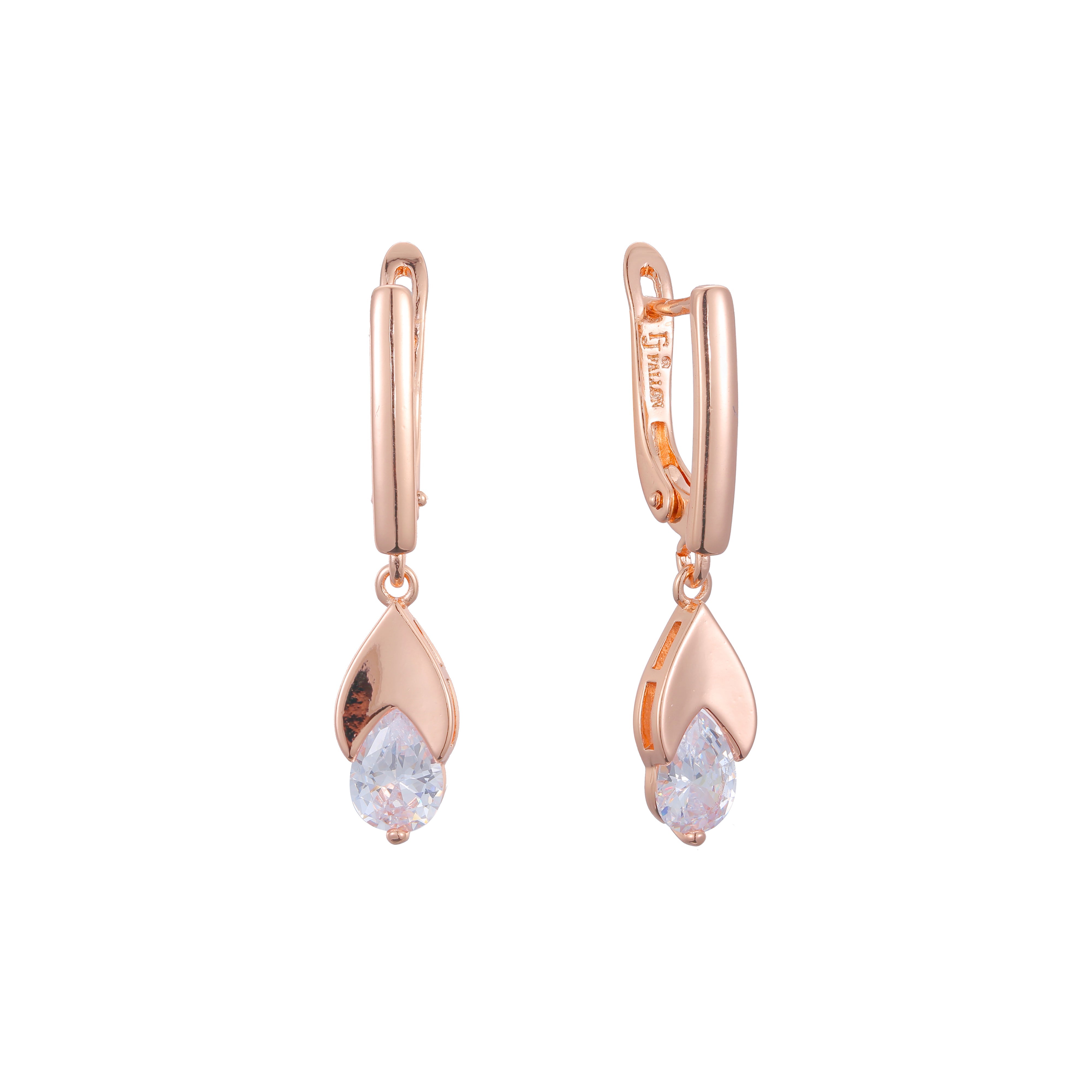 Pendientes en Oro de 14K, baño de Oro Rosa colores