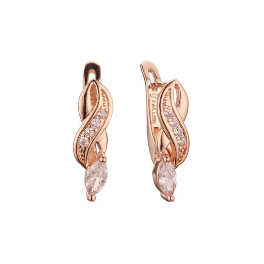 Pendientes de oro rosa